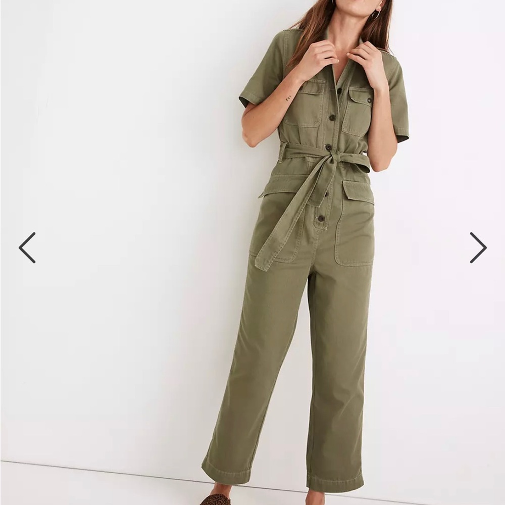 MADEWELL Tie-Waist Military Jumpsuit